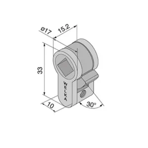 CILINDRO/ADATTATORE WELKA ART. 740.00 PER PORTE WC QUADRO 8