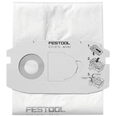 SACCHETTI FILTRO FESTOOL SC FIS-CT MIDI/5 Confez da 5 pz