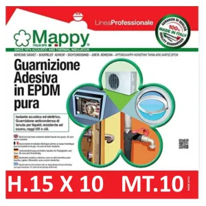 GUARNIZIONE MAPPY MUSSTIK ADESIVA 15 X 10 ROTOLO MT.10