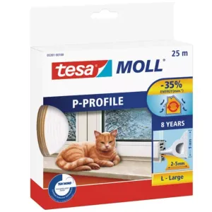 PARAFREDDO TESA PROFILO "P" MT.25 BIANCO -PROMO-