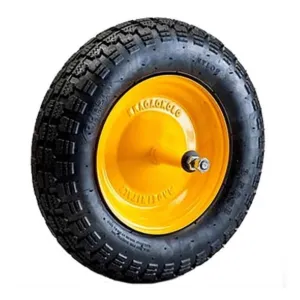 RUOTA RICAMBIO GONFIABILE PER CARRIOLA DIAMETRO 35 CM E PERNO LUNGO 26 CM