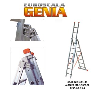 SCALA A 3 ELEMENTI FACAL GENIA CM. 356 - 834