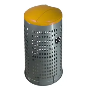 TRESPOLO IN PLASTICA CON COPERCHIO COLORATO GIALLO