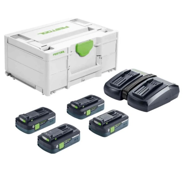 SET ENERGIA FESTOOL SYS 18V 4X4,0Ah + TCL 6 DUO 577104