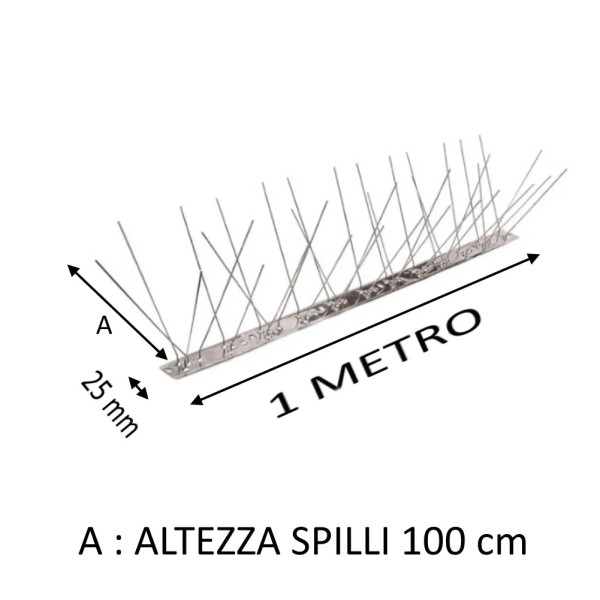DISSUASORE PER VOLATILI MT.1 IN ACCIAIO INOX