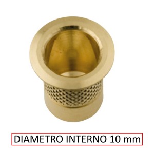 POZZETTO OTTONE SENZA MOLLA DIAMETRO INTERNO 10 MM