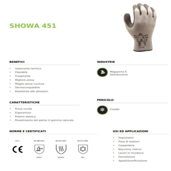 GUANTI SHOWA THERMO GRIP TAGLIA 8 M OFFERTA