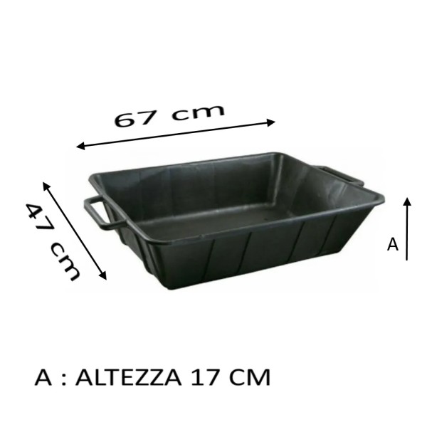 VASCA X MALTA IN PLASTICA RINFORZATA 45 CM X 67 CM