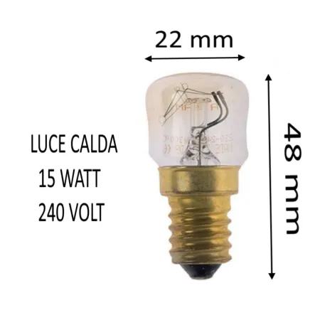 LAMPADINA AIRAM PER FORNI 15 WATT