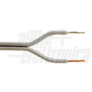 CAVO GRIGIO/GRIGIO PER COLLEGAMENTO LED 2X0,5 MM AL METRO