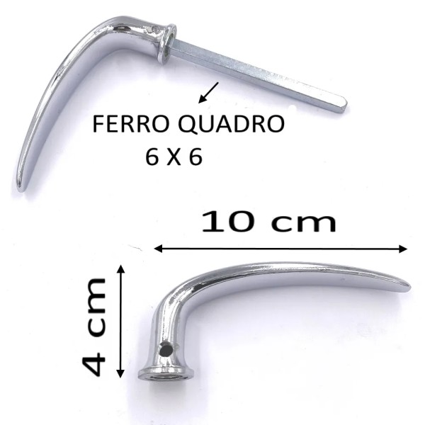 BILANCINO CROMATO CON QUADRO DA 6 MM