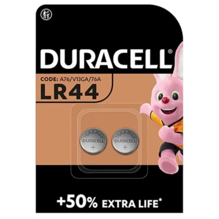 PILA MINISTIGLIA DURACELL LR44 ( BLISTER 2 PEZZI )