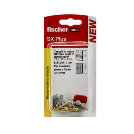 BLISTER 10 TASSELLI FISCHER SX4 PLUS GANCIO OTTONATO
