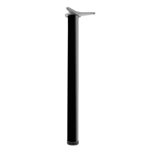 GAMBA PER TAVOLO D.60 mm NERA H 700 mm CON PIASTRA