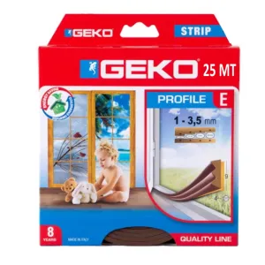 PARAFREDDO GEKO STRIP PROFILO "E" 25 METRI MARRONE
