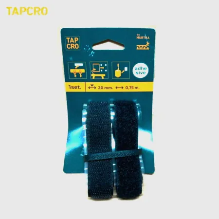 VELCRO ADESIVO A NASTRO NERO MM.20 X 750 MM DI LUNGHEZZA