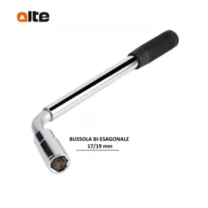 CHIAVE PER RUOTE AUTO TELESCOPICA ALTE 09670 CON BUSSOLA 17/19 mm