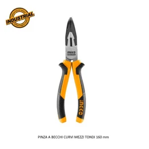 PINZA BECCHI MEZZI TONDI CURVI ISOLATA MM.160 INGCO - PROMO -