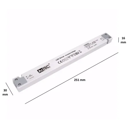 ALIMENTATORE ULTRASLIM 30 WATT 24 V AcTEC