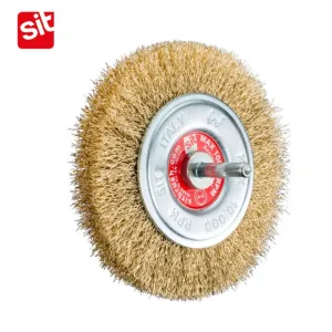 SPAZZOLA SIT CIRCOLARE IN ACCIAIO ONDULATO CON GAMBO -OFFERTA-