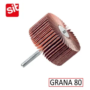 SPAZZOLA SIT ABRASIVA LAMELLARE DIAMETRO 50 MM GRANA 80 CON GAMBO
