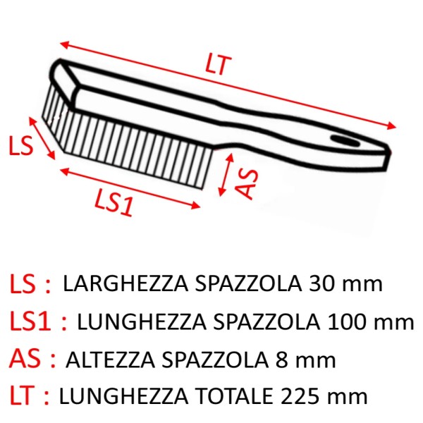 SPAZZOLA SIT IN ACCIAIO PER LIME CON MANICO IN LEGNO