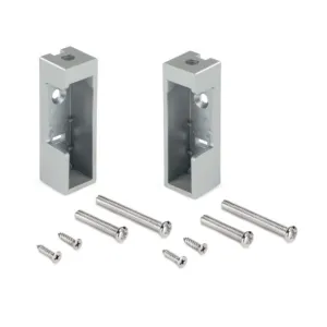Reggitubo Emuca Tubo Appenderia Rettangolare 30x15 Argento DX+SX