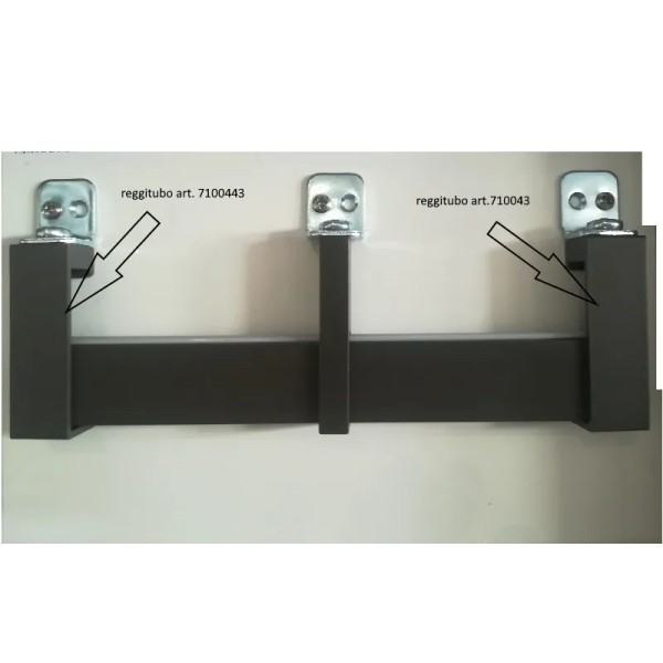 Reggitubo Emuca Set DX+SX Tubo Appenderia Rettangolare 30x15 Moka