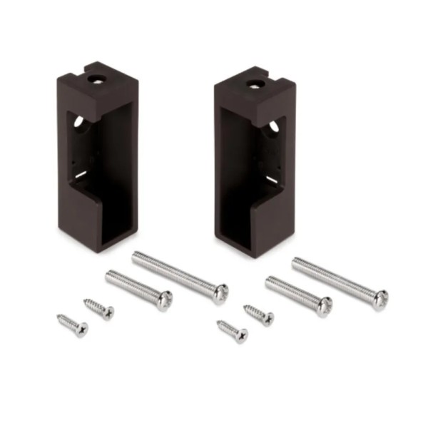 Reggitubo Emuca Set DX+SX Tubo Appenderia Rettangolare 30x15 Moka