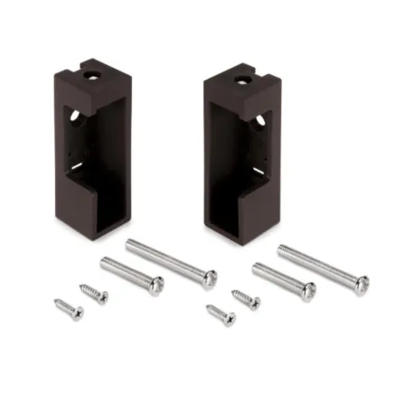 Reggitubo Emuca Set DX+SX Tubo Appenderia Rettangolare 30x15 Moka