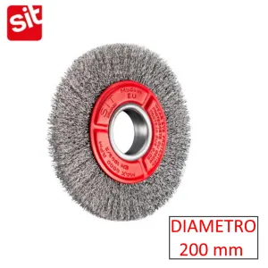 SPAZZOLA SIT CIRCOLARE IN ACCIAIO DIAM.200X29 PER MOLA BANCO