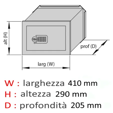 Cassaforte Viro da Incasso Elettronica Mod.1.4375.20 H290 L410