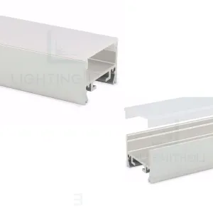 PROFILO PER LED RETTANGOLARE 21X16 mm CON COPERTURA OPACA BARRA DA 3 MT.