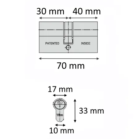 CILINDRO VIRO "751.25" EMERGENZA FRIZIONATO MM.70 (30-40)