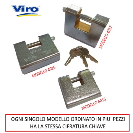 LUCCHETTO CORAZZATO FAI BY VIRO CON STESSA CIFRATURA CHIAVE
