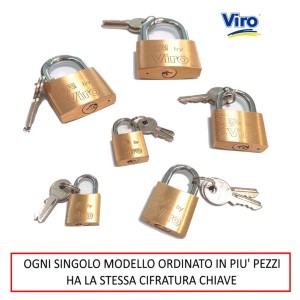 LUCCHETTO FAI BY VIRO CON STESSA CIFRATURA DI CHIAVE