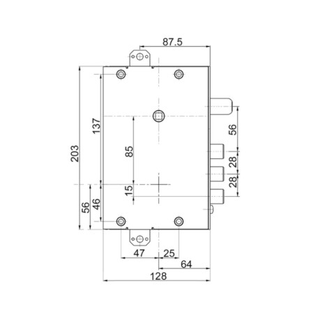 SERRATURA MOTTURA RICAMBIO "VIGHI" DA APPLICARE "DESTRA" CILINDRO EUROPEO 894515VIDQ