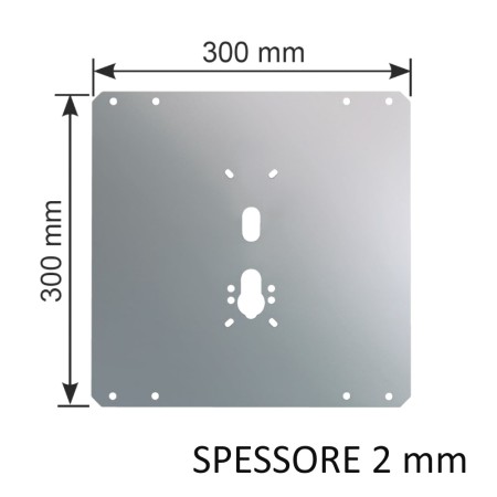 PIASTRA INTERNA VIRO 30X30 SPESSORE 2 MM PER BASCULANTI