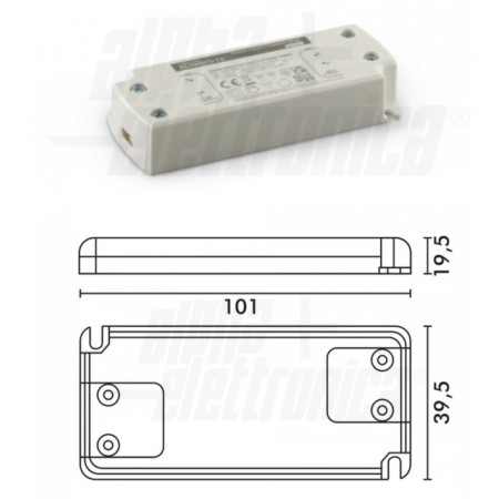ALIMENTATORE TERMOPLASTICO SLIM 15 WATT 12 V