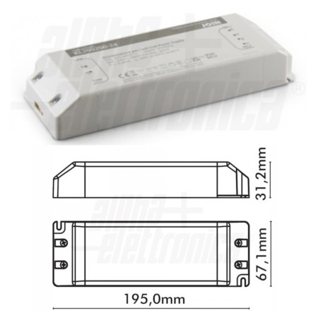 ALIMENTATORE TERMOPLASTICO SLIM 200 WATT 24 V