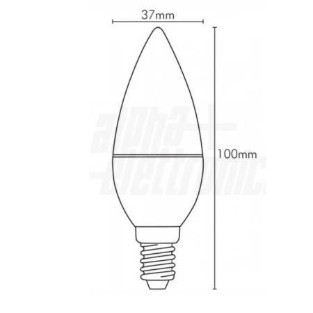 LAMPADINA LED A CANDELA 8W ATTACCO E14 LUCE NATURALE 4000k JOLIGHT