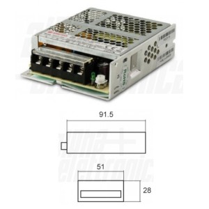 ALIMENTATORE DA QUADRO GRIGLIATO 25 WATT 24V 1100mA ALPHATRONIC