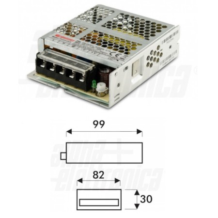 ALIMENTATORE DA QUADRO GRIGLIATO 36 WATT 24V 1500mA ALPHATRONIC