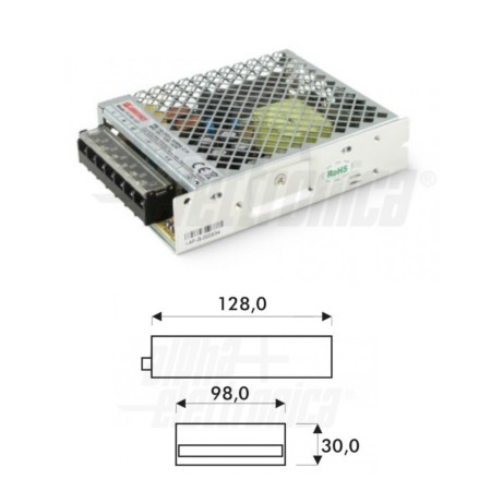 Alimentatore LED 12V 100W da quadro grigliato Alphatronic