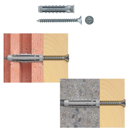 BARATTOLO+ECORICARICA 400 TASSELLI SX6 S con VITI -OFFERTA-