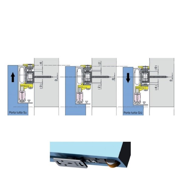 GUIDA INVISIBILE PER PORTE SCORREVOLI SLIDING