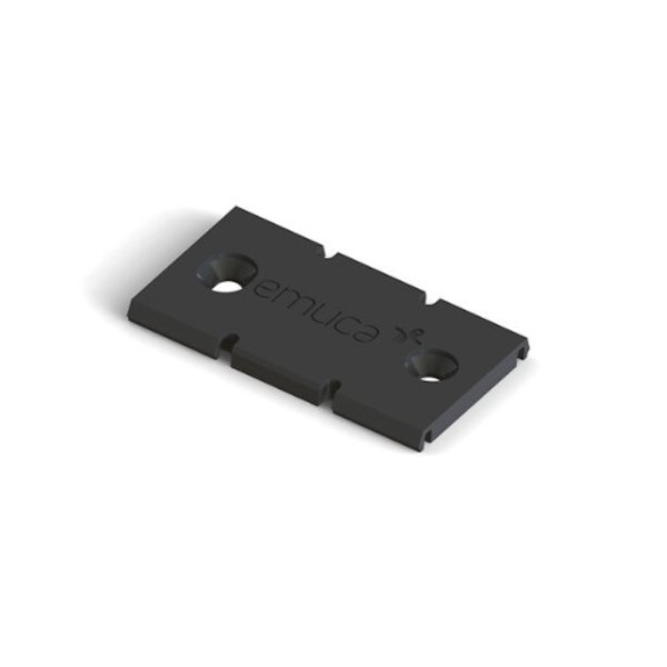 Clip Fissaggio Emuca Binario Inferiore Placard74 Plastica Nera