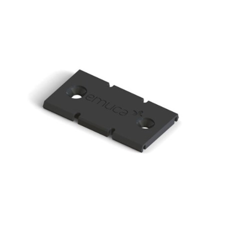 Clip Fissaggio Emuca Binario Inferiore Placard74 Plastica Nera