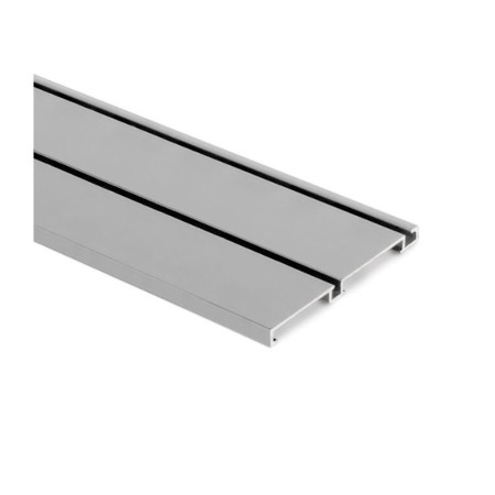 Binario Inferiore Emuca Placard74 Canale 74mm 3mt90 Clip Argento
