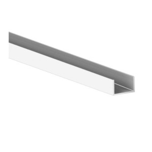 Profilo Bordo U Emuca 19x14mm per Pannelli 19mm Placard 2mt35 Argento